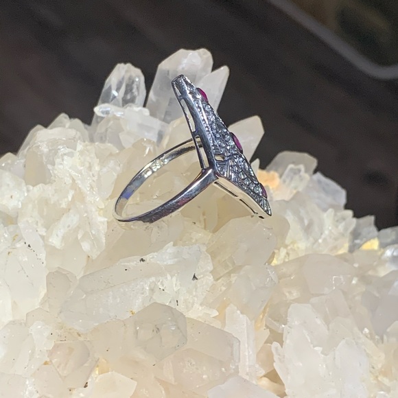 Ruby sterling ring - Picture 2 of 6